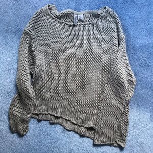 H&M Asymmetrical Chunky Knit Sweater